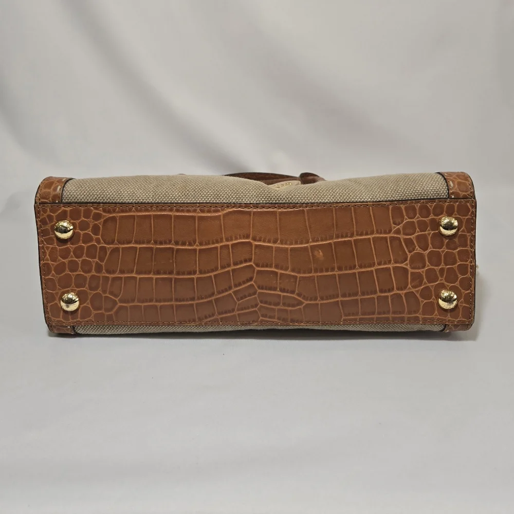 Michael Michael Kors Hamilton Pick Stitch Hemp EW Satchel Canvas Purse